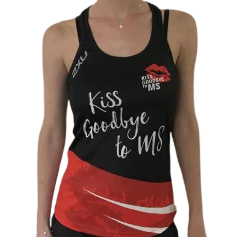 Kiss Goodbye to MS Run Singlet - WOMENS