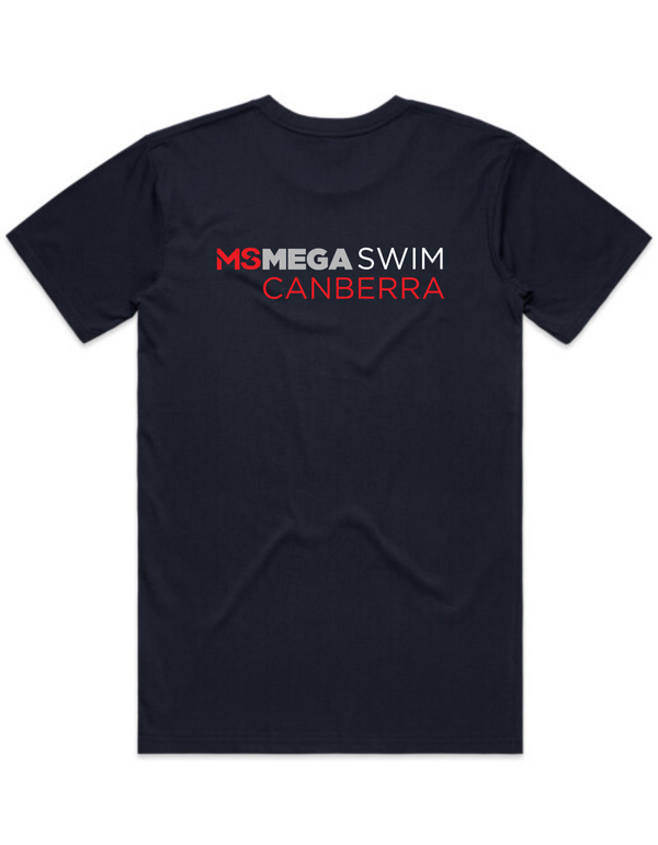 MS Mega Swim Canberra - Kid's Navy T-Shirt - In Stock