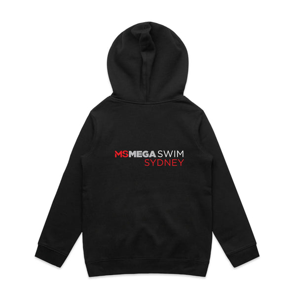 MS Mega Swim Sydney  - Kids Black Hoodie
