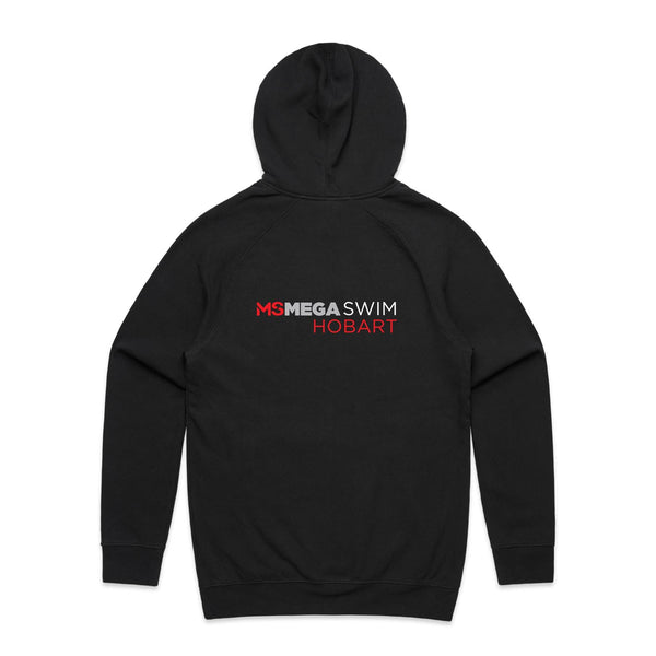 MS Mega Swim Hobart  - Men's Black Hoodie