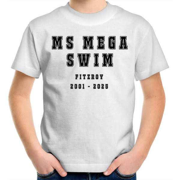 MS Mega Swim T-Shirt - Fitzroy 25th - KIDS white