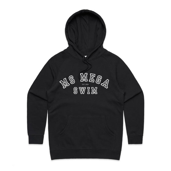 MS Mega Swim Hoodie - WOMENS BLACK