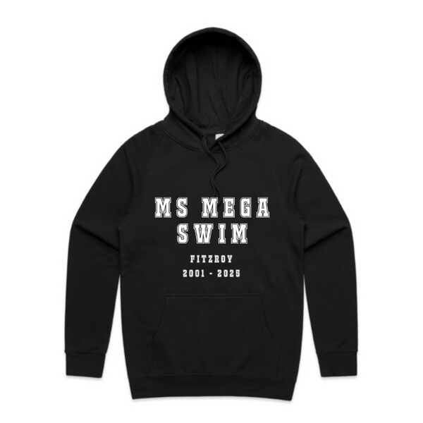 MS Mega Swim Hoodie - Fitzroy 25th - MENS BLACK