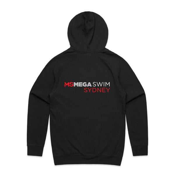 MS Mega Swim Sydney  - Men's Black Hoodie