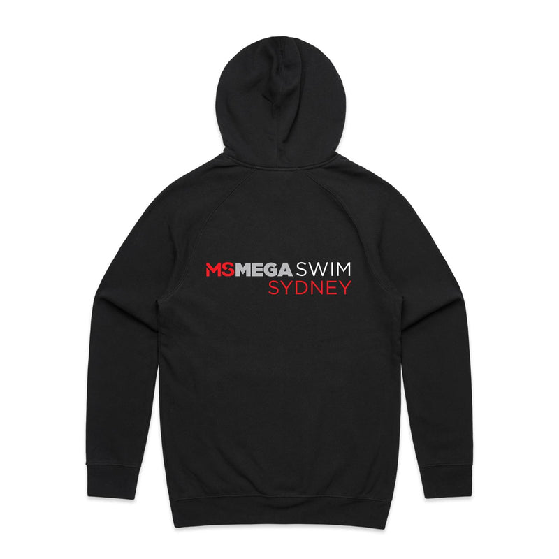 MS Mega Swim Sydney  - Men's Black Hoodie
