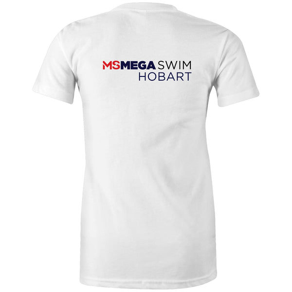 MS Mega Swim Hobart  - Women's White T-Shirt