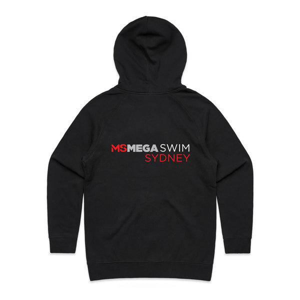 MS Mega Swim Sydney  - Women's Black Hoodie