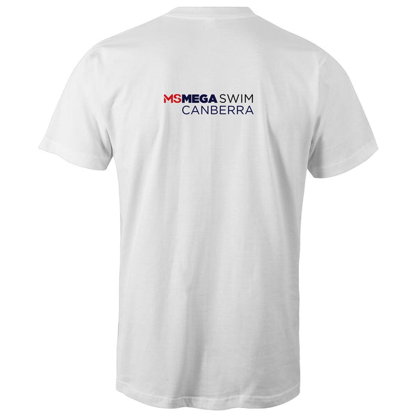 MS Mega Swim Canberra - Mens White T-Shirt