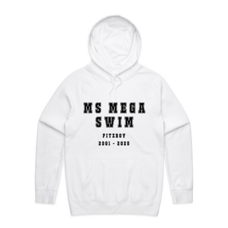 MS Mega Swim Hoodie - Fitzroy 25th - WOMENS White